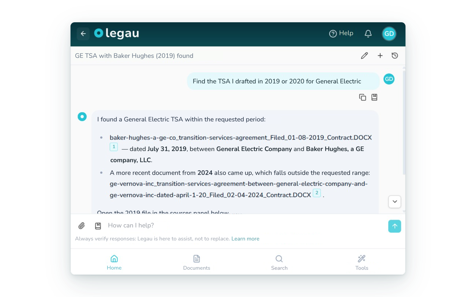 Internal standards and search in the document management system.